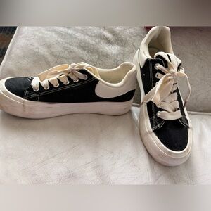 Black and White Casual Sneakers